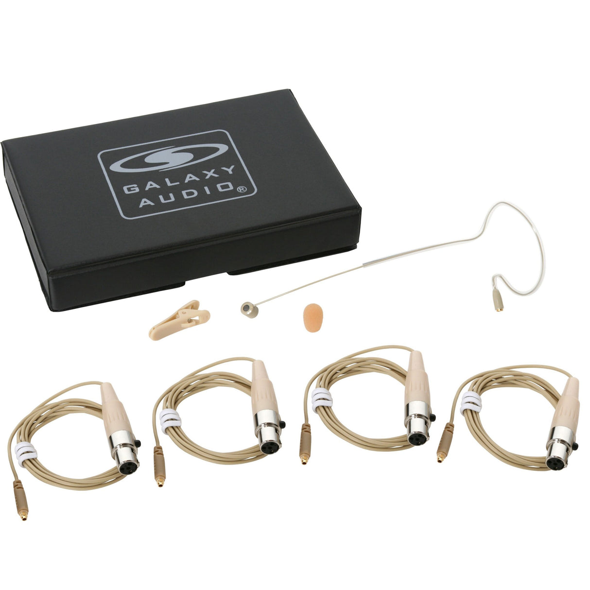 Galaxy Audio ESM8-UBG-4GAL Unidirectional Ear Microphone with Galaxy Audio/AKG Connector Cables Beige