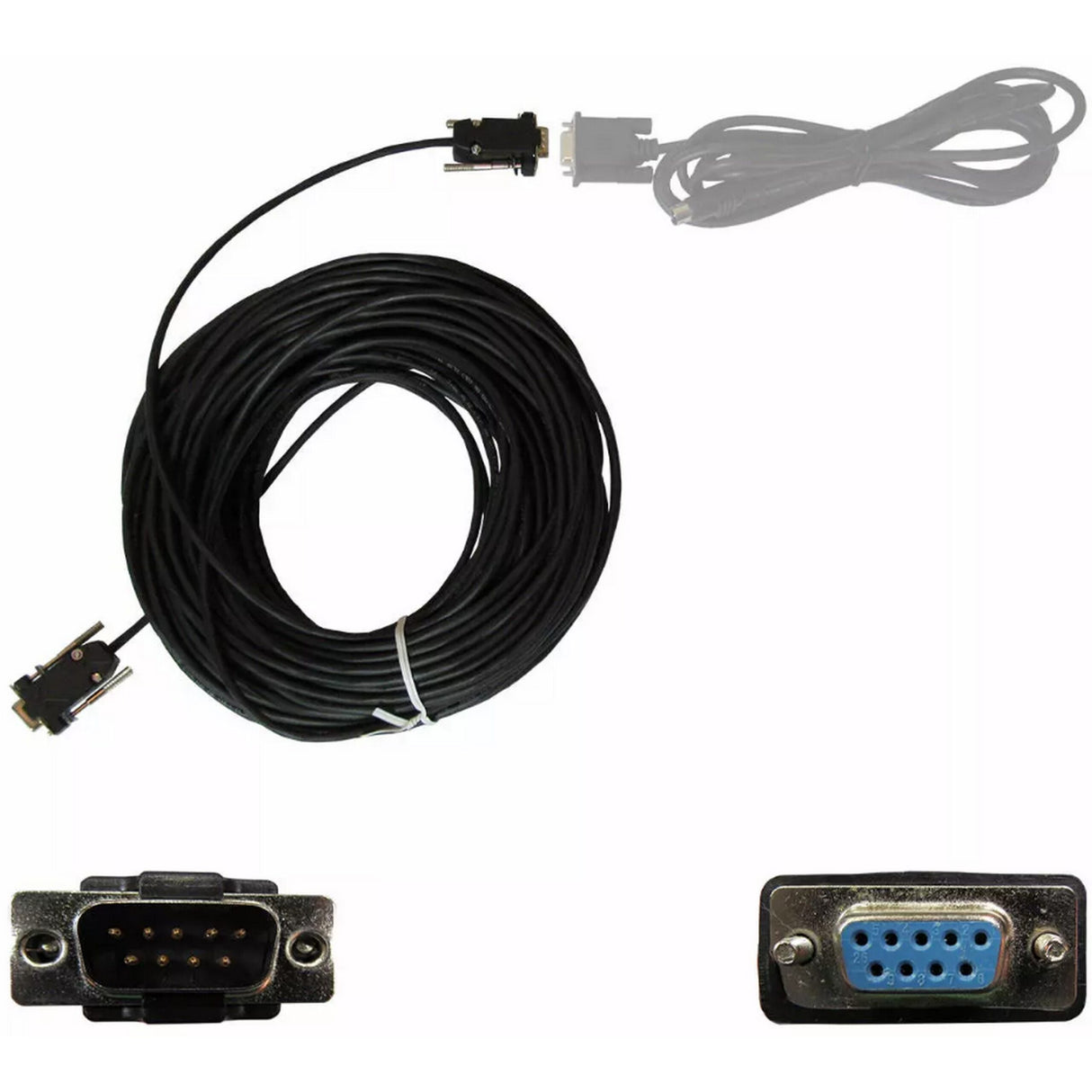 PTZOptics DB9M-F-100 Serial DB9 Male to Female Plenum Cable 100-Feet