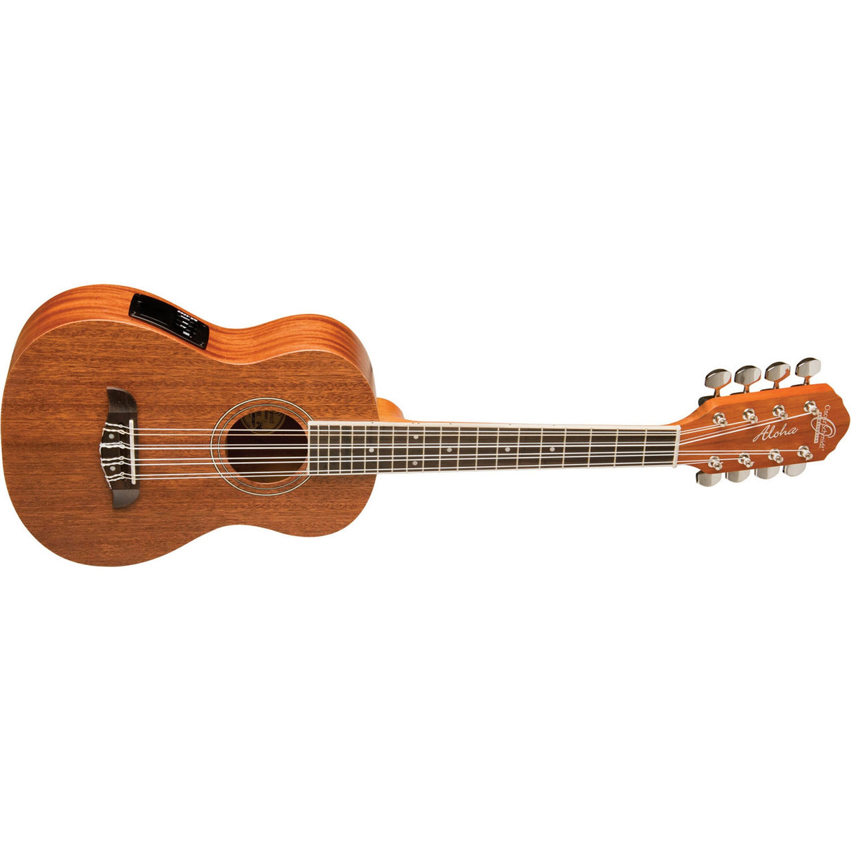Oscar Schmidt OU28TE 8 String Tenor Ukulele with Pre-Amp Natural Mahogany