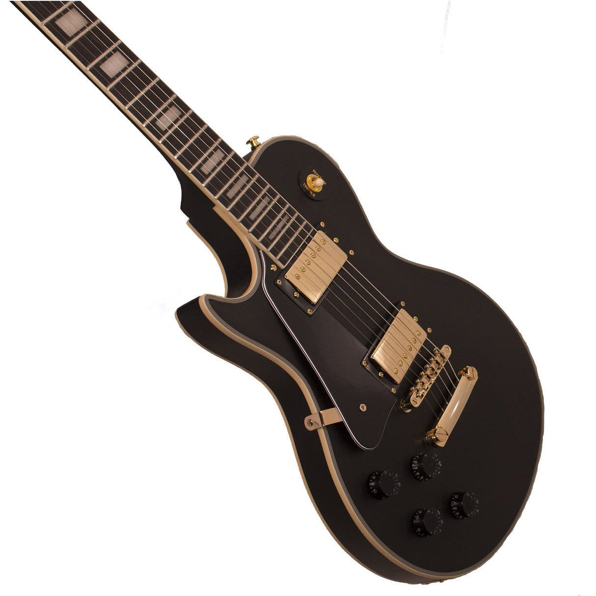 Sawtooth Heritage H68C Series Left-Handed Maple Top Electric Guitar, Satin Black