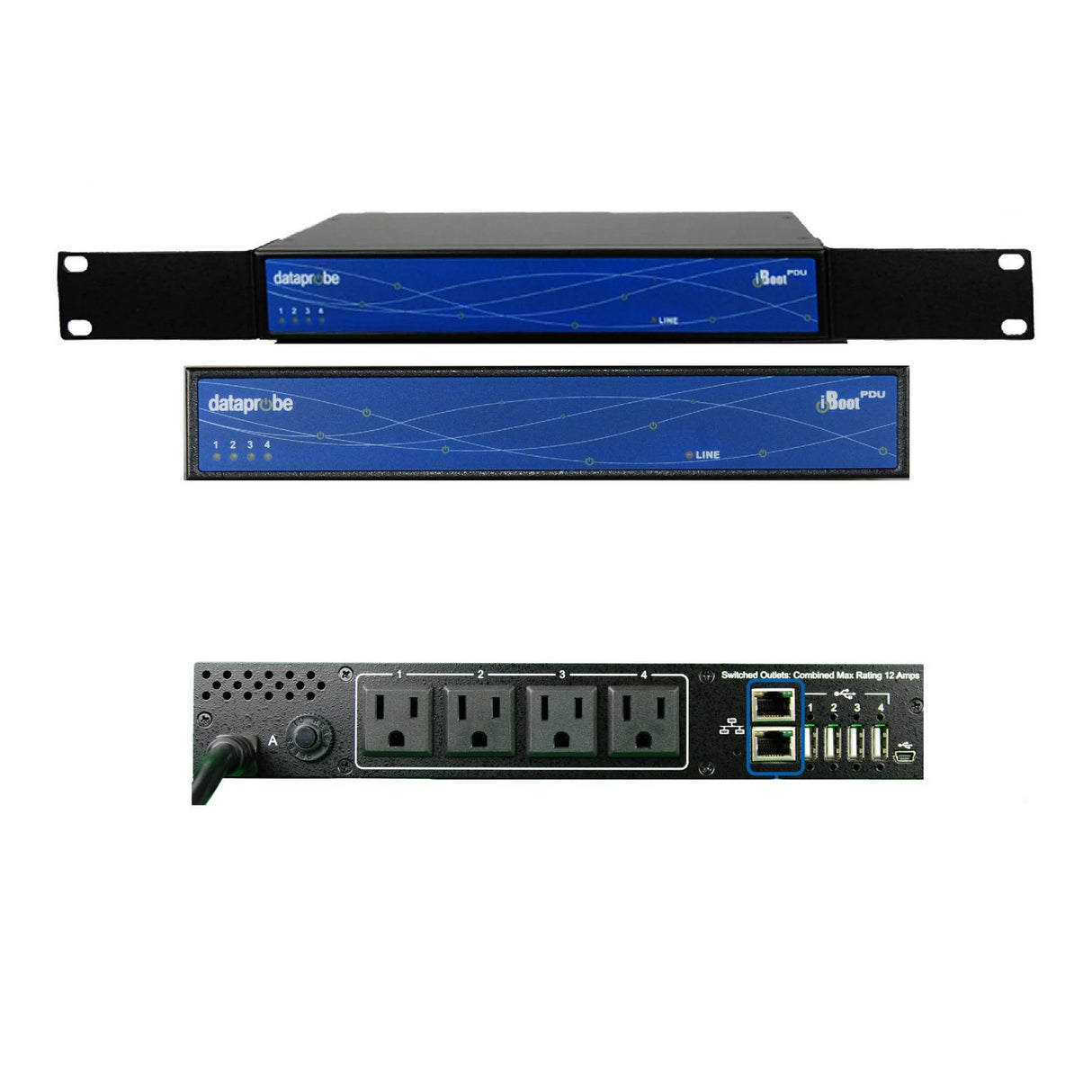 Dataprobe iBoot PDU Intelligent Power Distribution - iBoot-PDU4A-N15: Switched PDU 4 Outlet 15A
