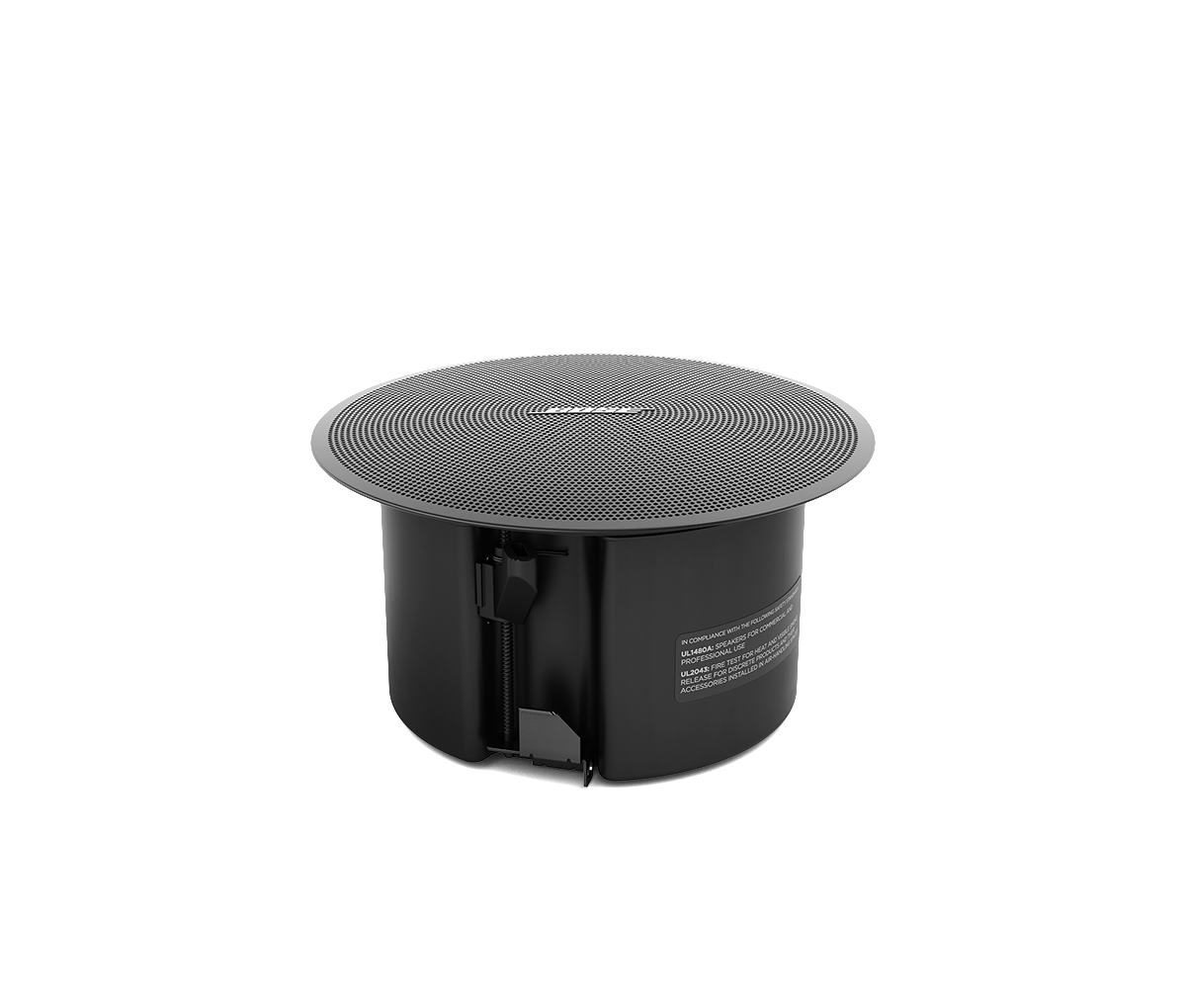 Black Bose DM2C-LP installed ceiling loudspeaker