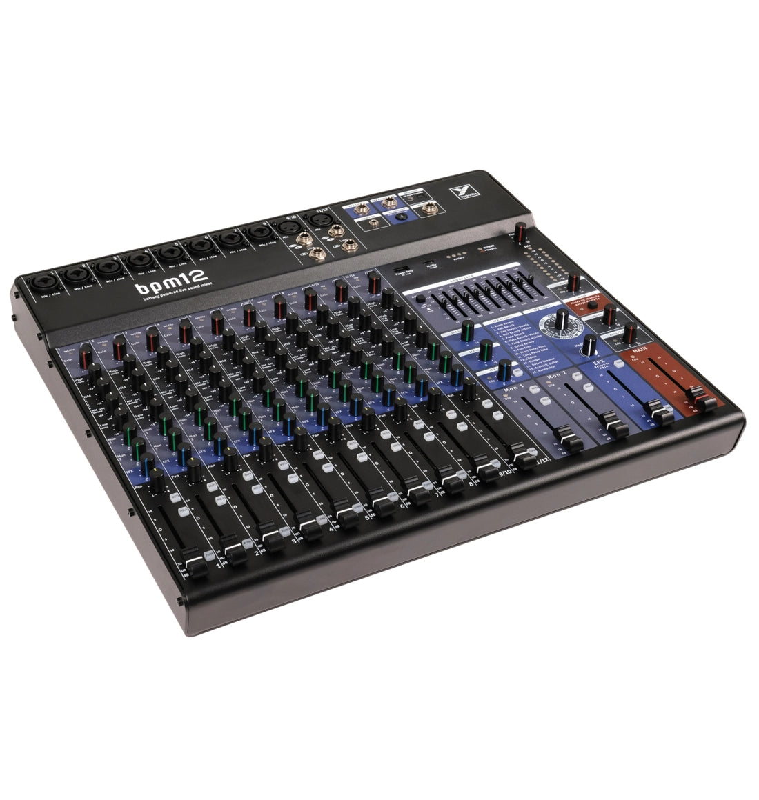 Yorkville BPM12 Battery-Powered 12-Channel Mixer with Bluetooth and USB-C