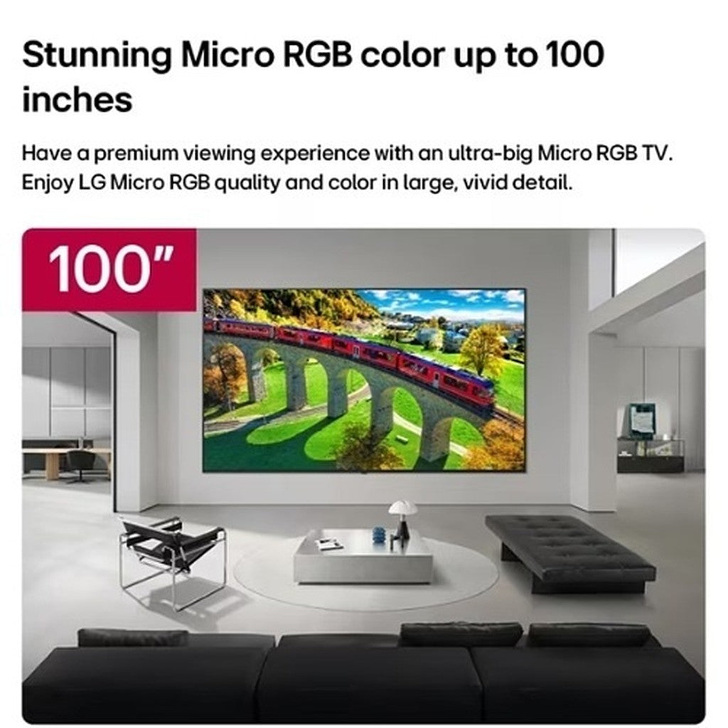 LG 100MRGB95BU 100-Inch Micro RGB evo AI 4K Smart TV