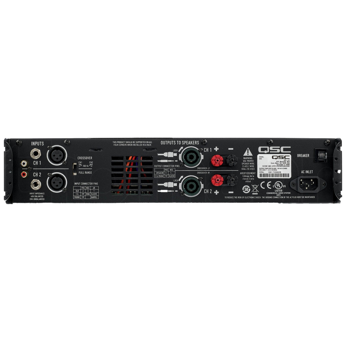 QSC GX3 425W 2-Channel Power Amplifier Power Amplifiers - view 2