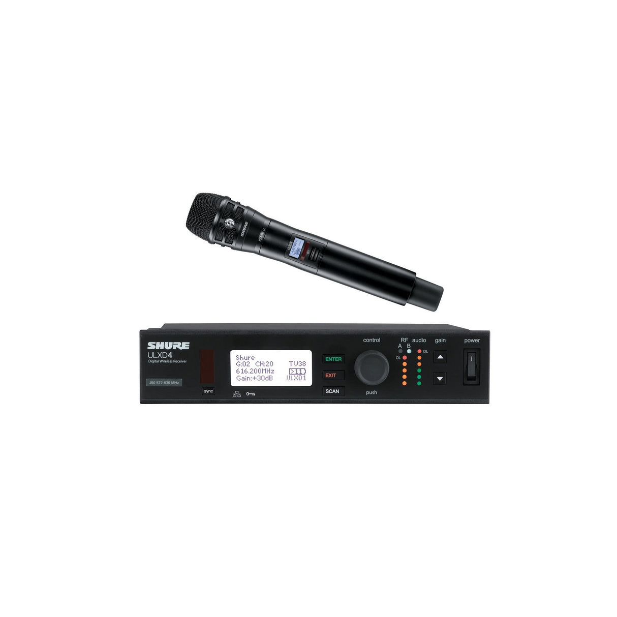 Shure ULXD24/K8 Handheld Wireless Microphone System H50 534-598 MHz - Black