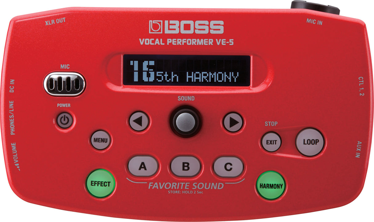 BOSS VE-5-RD Vocal Performer (Red)