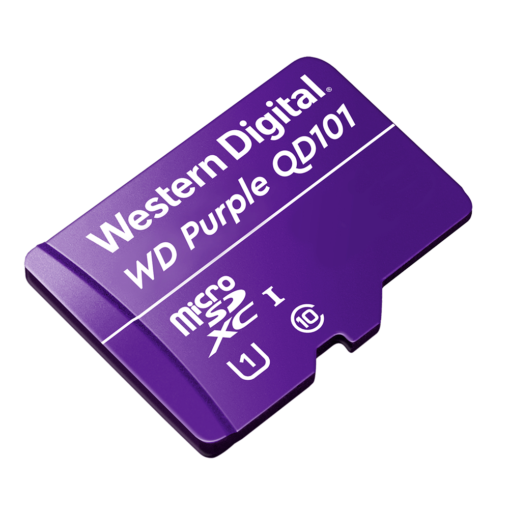 Western Digital - WD Purple SC QD101 128GB microSDXC Surveillance Card - WDD128G1P0C-85AEL0