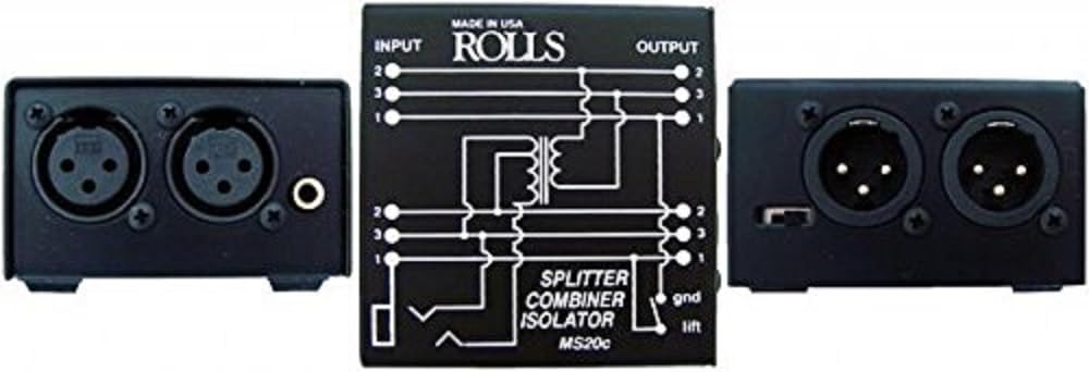 Rolls MS20C Microphone XLR Splitter Combiner Isolator