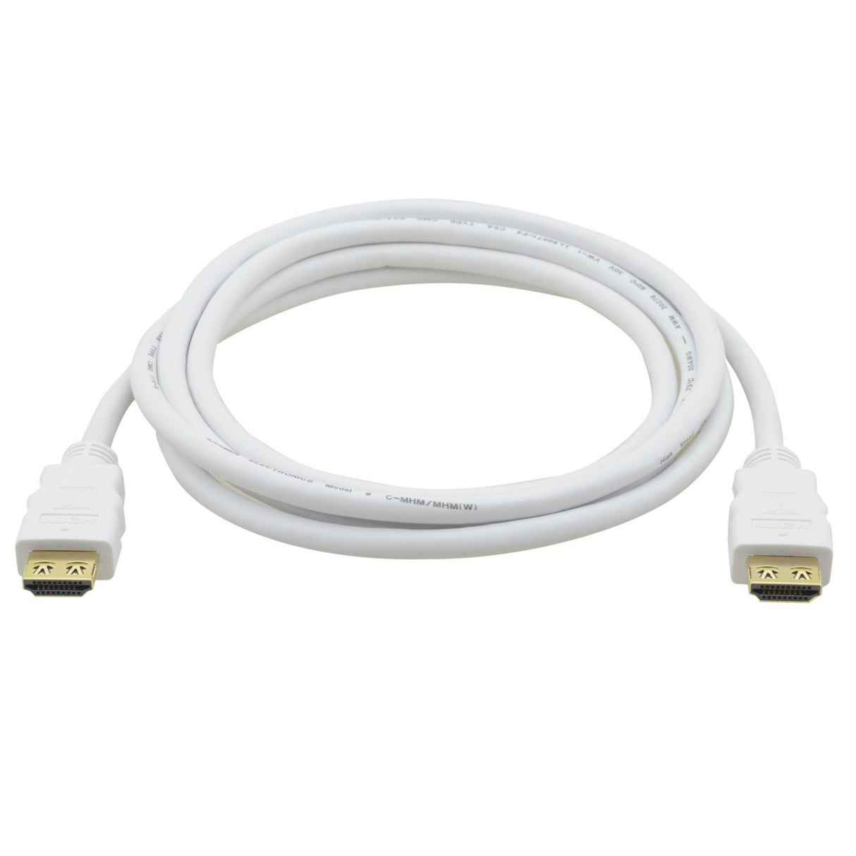 Kramer C-MHM/MHM(W)-25 Flexible 4K High-Speed HDMI Cable with Ethernet, White, 25-Foot