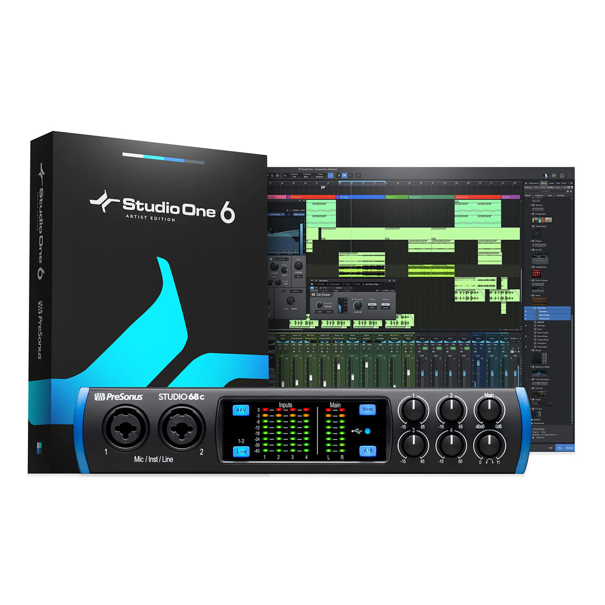 PreSonus Studio 68c 6 x 6 USB-C MIDI/Audio Interface