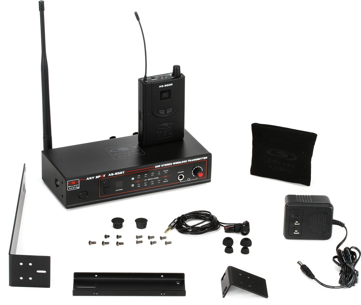 Galaxy Audio AS-950N 16 Channel Stereo Wireless Personal In-Ear Monitor System, 518-542 MHz