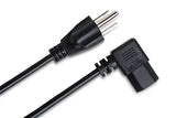 Hosa PWC-148R 8 Foot Right Angle IEC C13 to NEMA 5-15P Power Cord