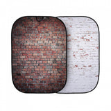 Lastolite LL LB5706 Urban Collapsible Background 5 x 7 Foot Classic Red/Distressed White Brick