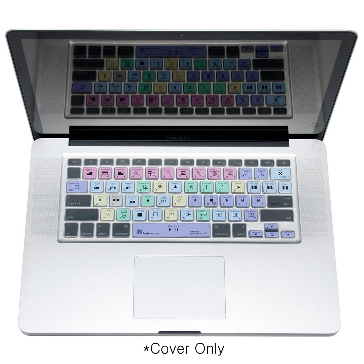 Logickeyboard Final Cut Pro X Macbook Unibody Skin Shortcut Silicone Keyboard Cover for Apple Final Cut X