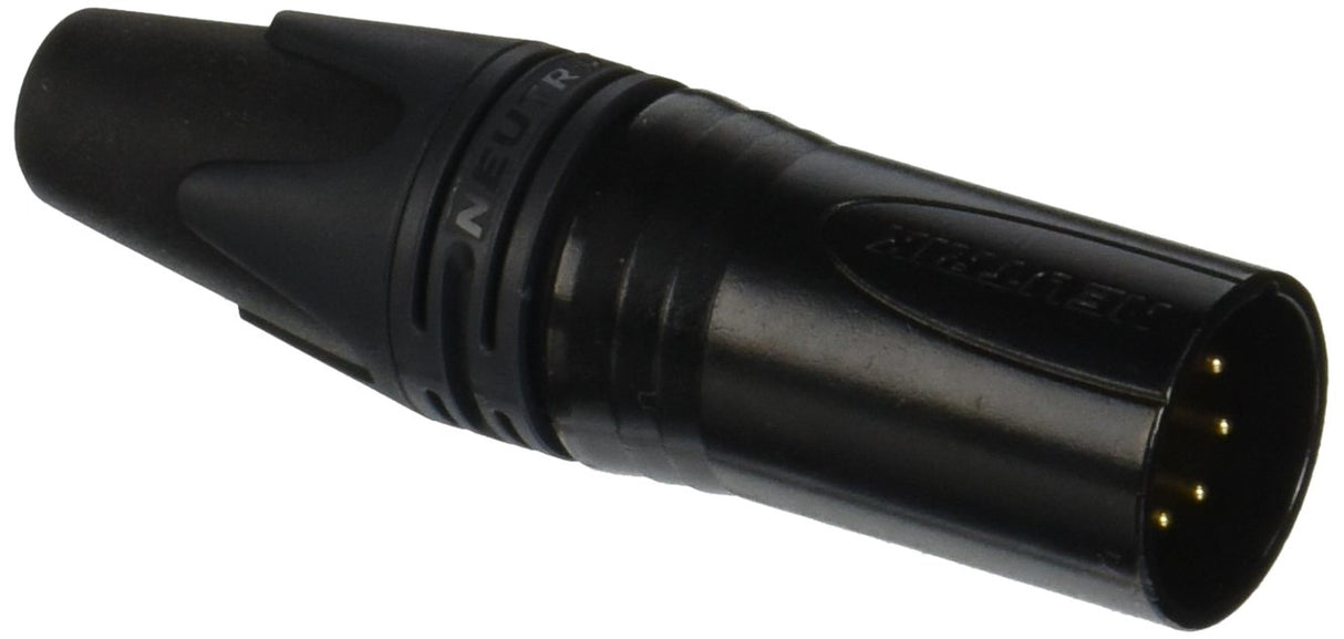 Neutrik NC5MXX-B 5 Pole Male XLR Cable Connector with Black Metal Housing and Gold Contacts