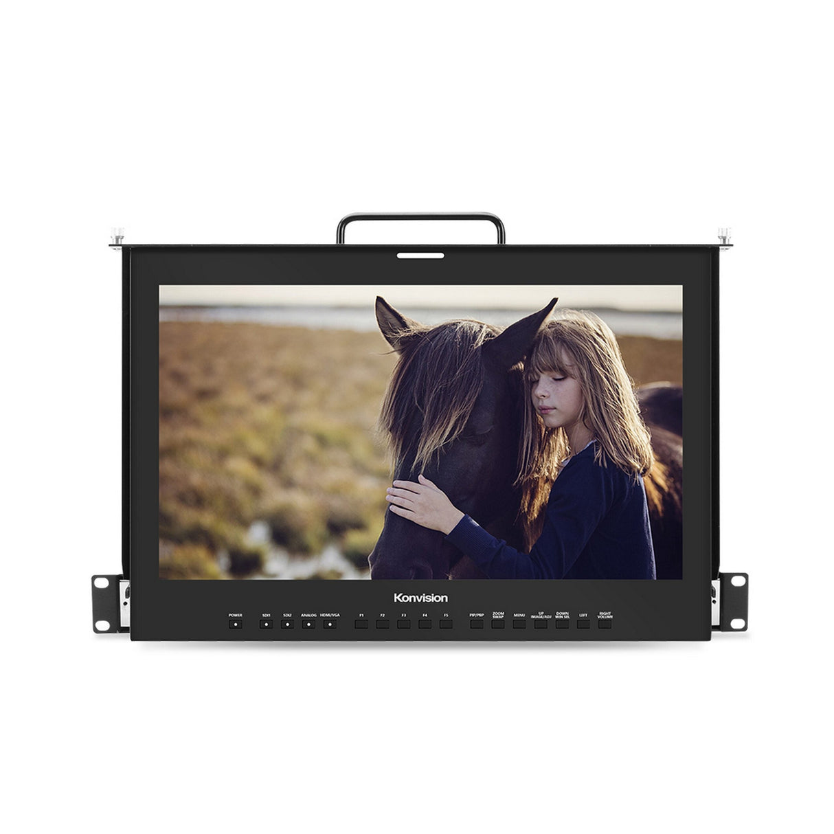 Konvision KFM-1753W 17-Inch 1RU FHD 1920x1080 Rackmount Drawer Monitor