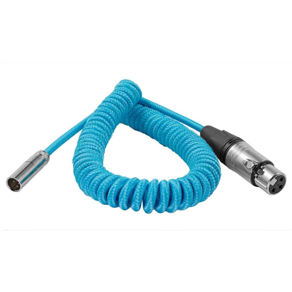 Kondor Blue Coil-MNXLR-12 Coiled Mini XLR to XLR for C70 and Blackmagic Pocket Cinema Camera 4K/6K