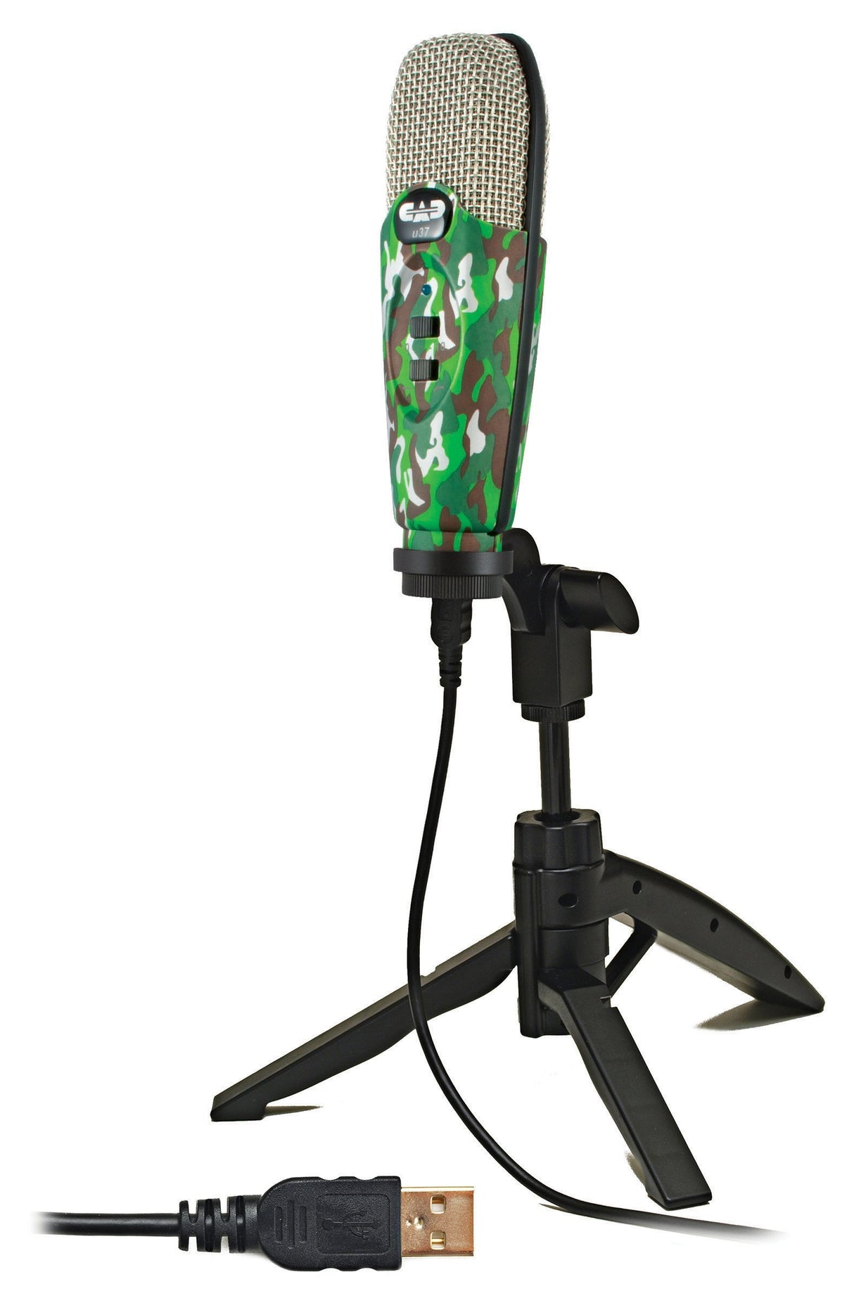 CAD Audio U37SE-C USB Large Diaphragm Cardioid Condenser Microphone with Tripod Stand, Camouflage