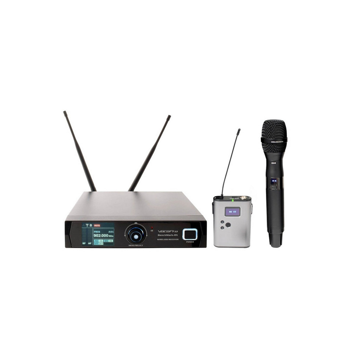 VocoPro Benchmark-HHT True Diversity PPL Wireless Handheld Microphone System