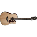 Washburn Heritage D10SCE-12 String Acoustic Guitar with Cutaway - guitar
