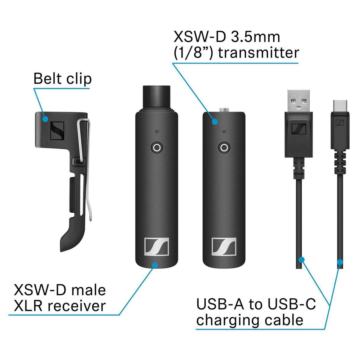 Sennheiser XSW-D PRESENTATION BASE SET XS Wireless XLR Digital Receiver and Transmitter for Presentation Systems