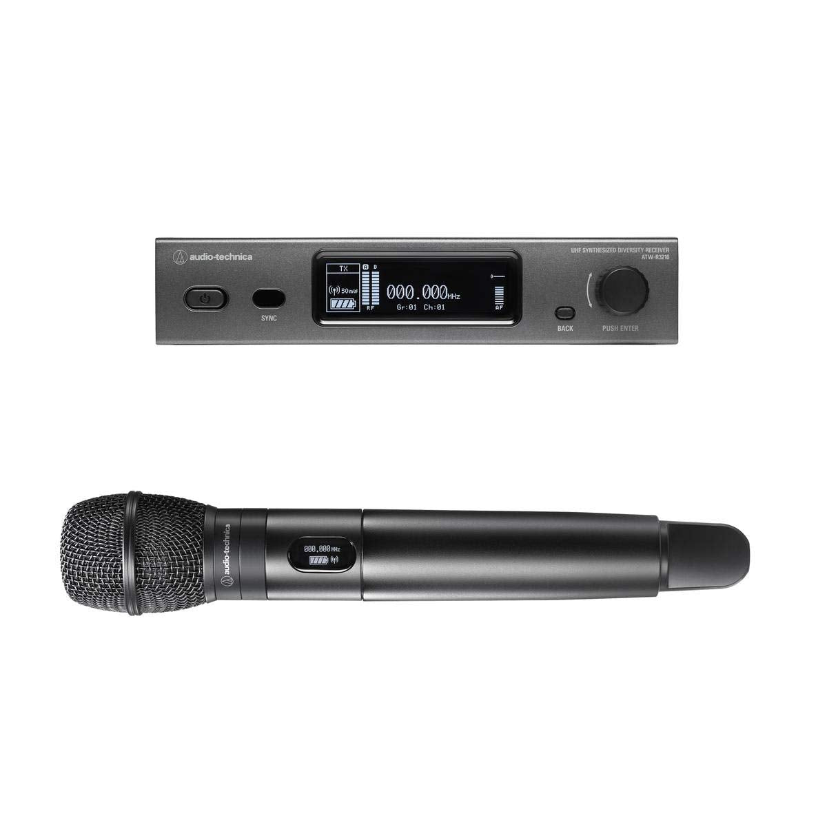 Audio Technica ATW-3212/C710EE1 530.000 to 589.975 MHz True Diversity UHF Bodypack Handheld Wireless System