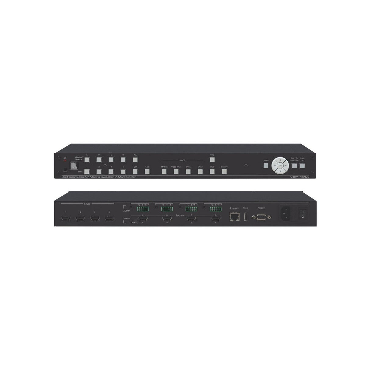 Kramer VSM-4x4A 4 x 4 Seamless AV Matrix Switcher Multi Scaler