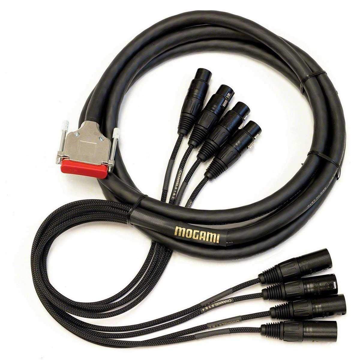 Mogami GOLD AES DB25-XLR-03 8-Channels In/Out Gold Contact Male/Female XLR to DB25 Cable, 3-Foot