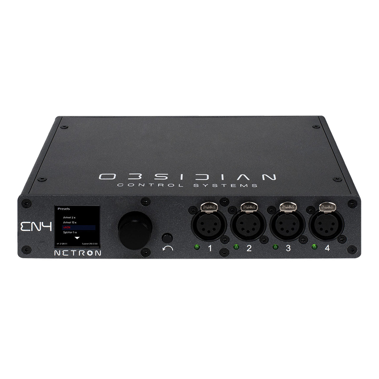 Obsidian Control EN4 4 x 5-Pin XLR Port Ethercon to DMX Node