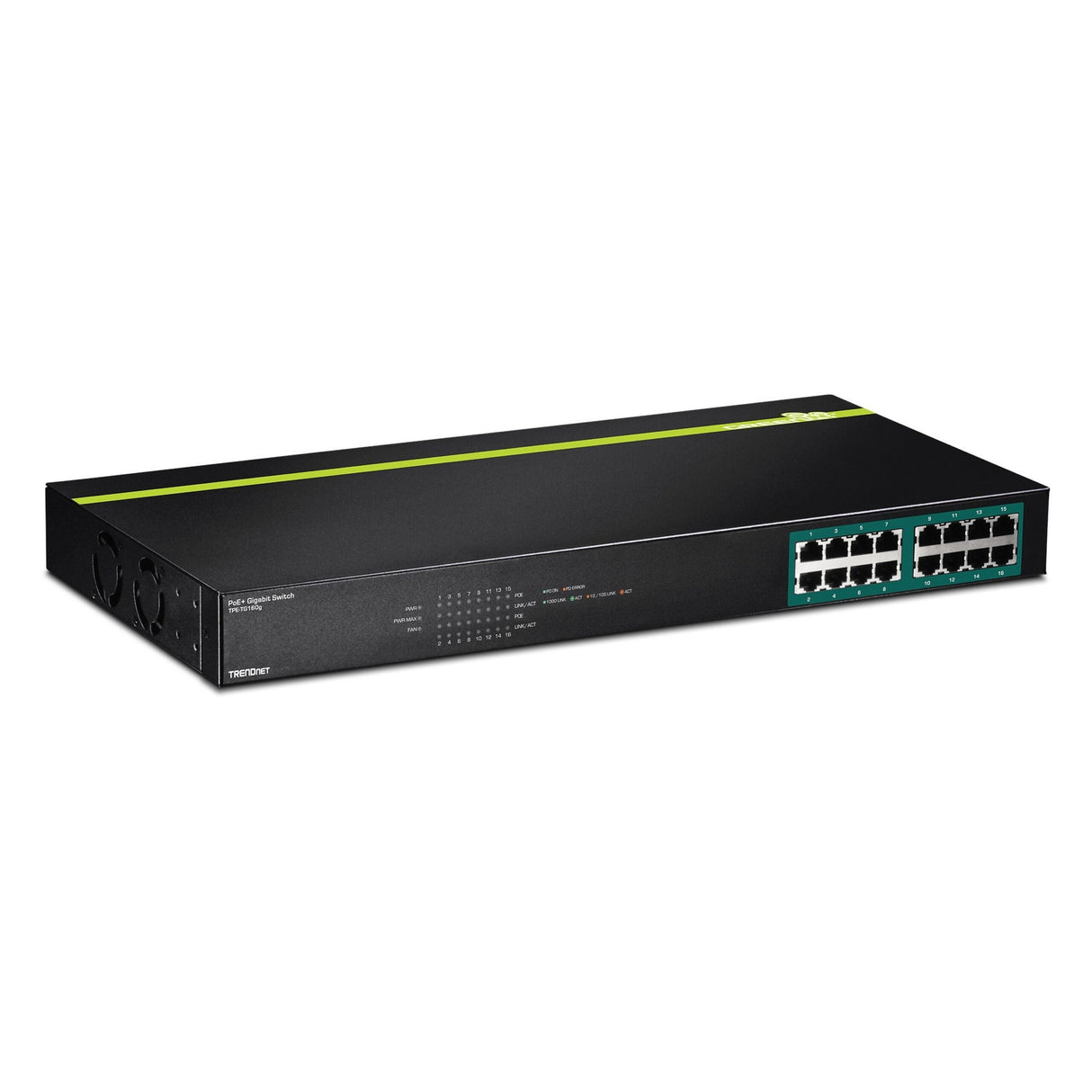 TRENDnet TPE-TG160G 16-port GREENnet Gigabit PoEplus Switch, v1.1R