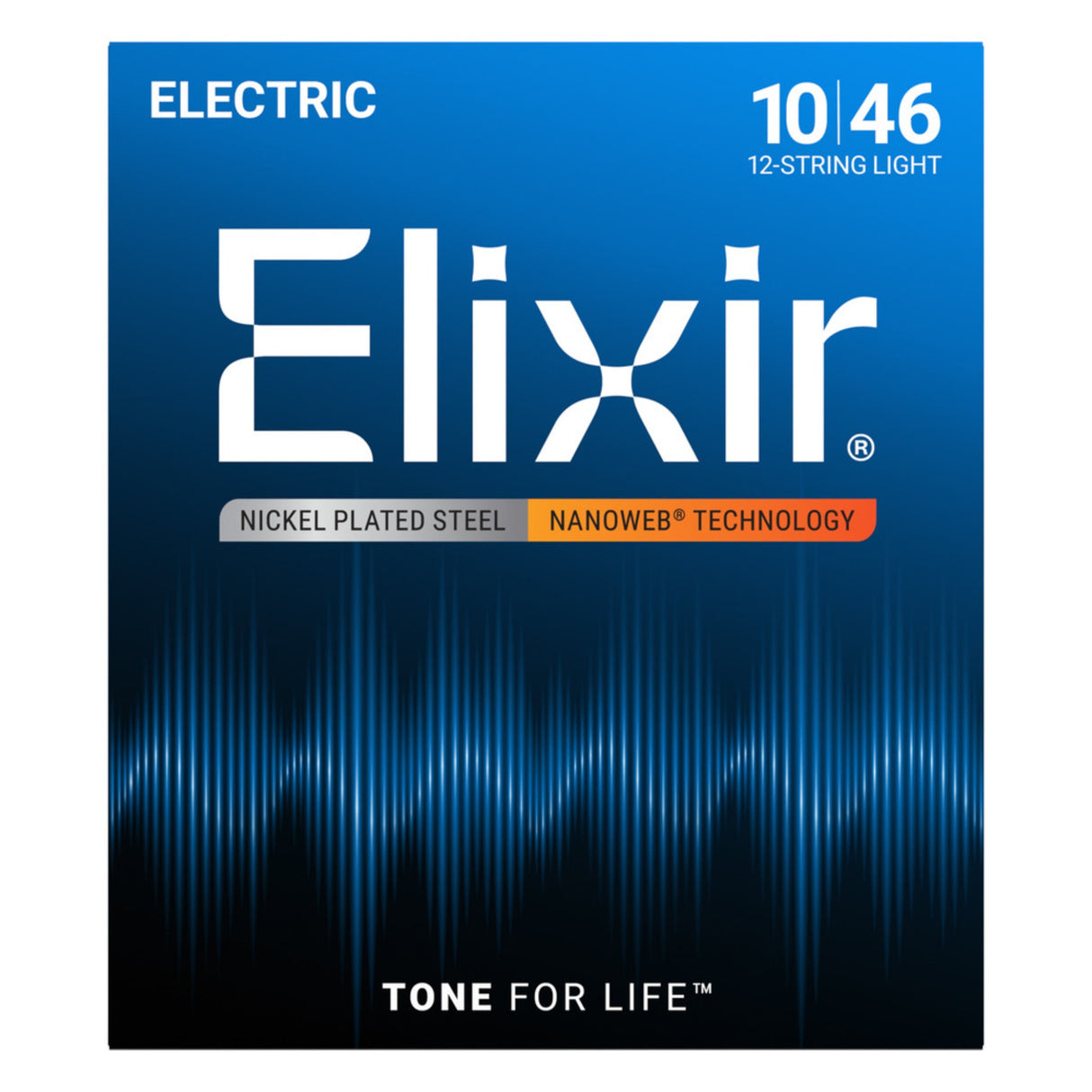 Elixir 12450 Nickel-Plated Steel NANOWEB 12-String Electric Guitar Strings - Light (10-46)