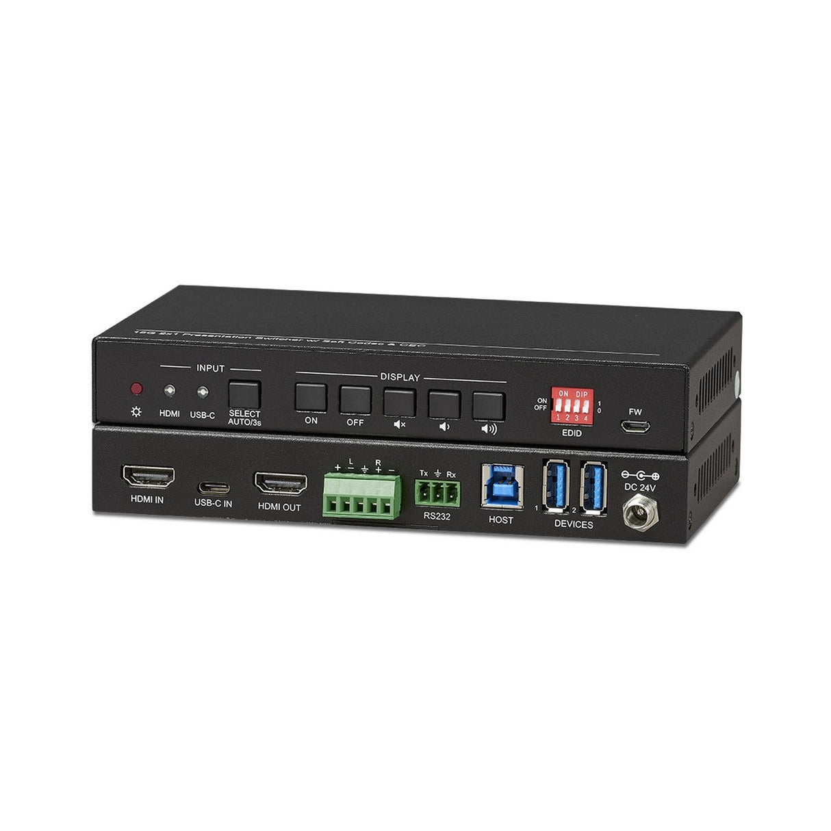 KanexPro SW-2X14KUSBC 2 x 1 USB-C and HDMI Auto Switcher with Video Conferencing Support