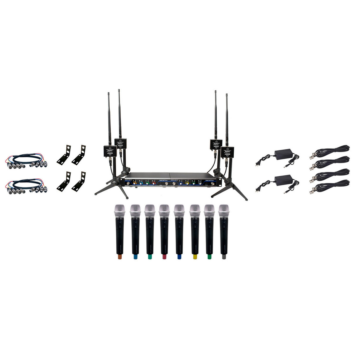 VocoPro BOOST-ACAPELLA-8 Long-Range Digital Wireless Microphone System, 8 Set