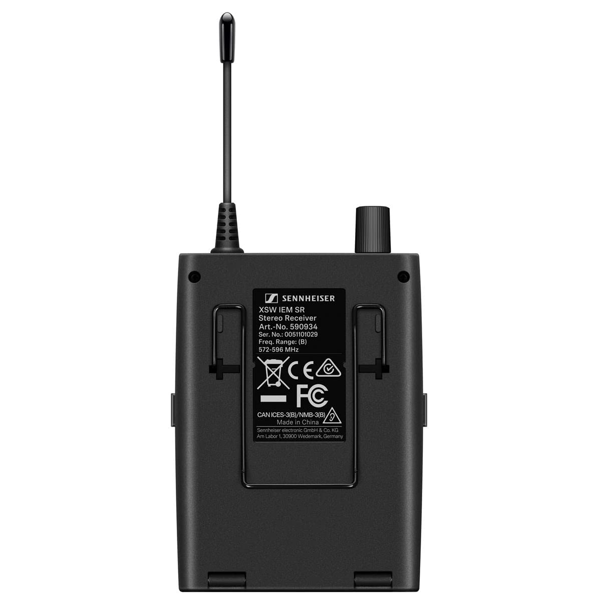 Sennheiser XSW IEM EK Stereo Wireless Bodypack Receiver with IE 4 Band A 476-500 MHz