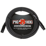 Pig Hog PHM20BKW Black and White Woven Microphone Cable 20ft XLR