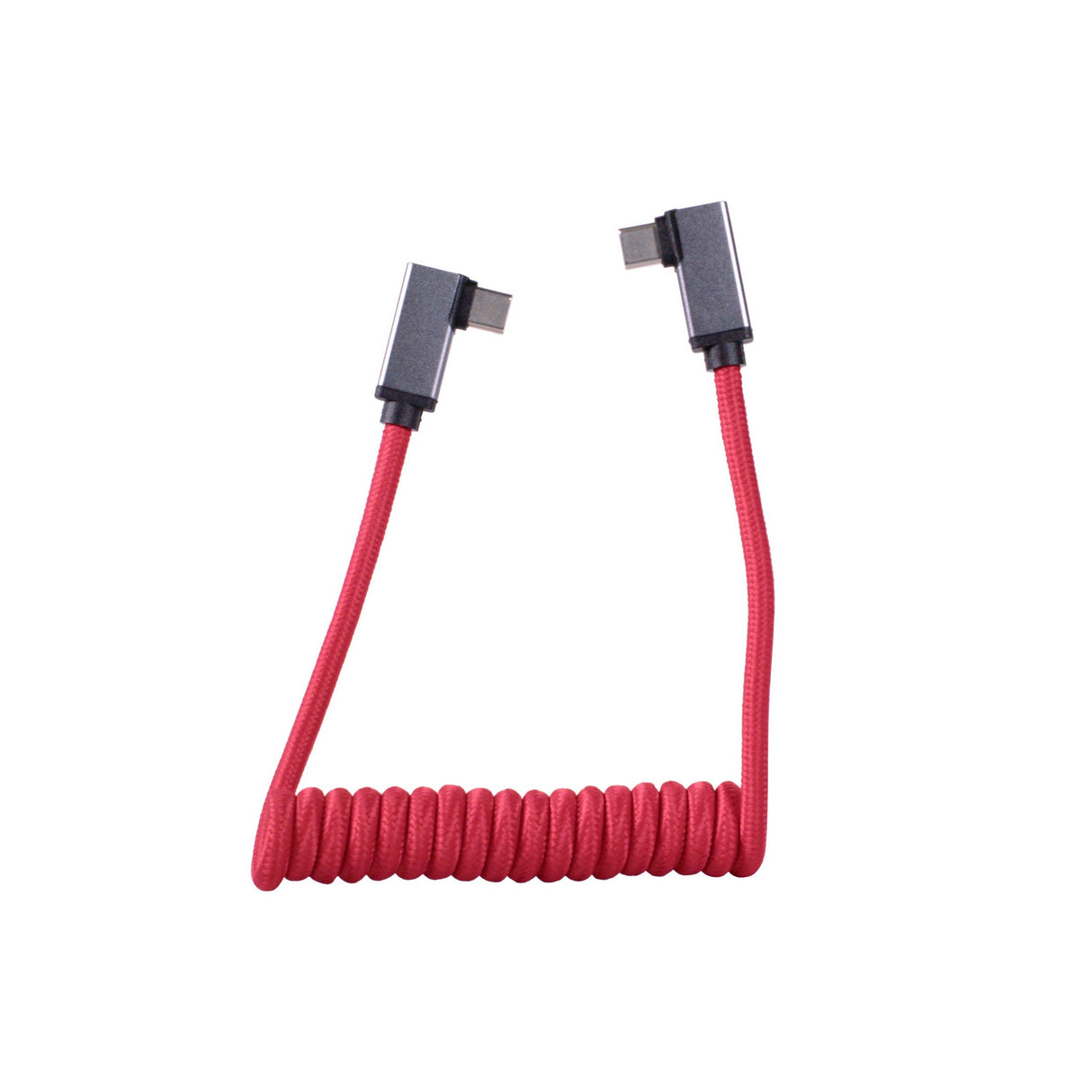1SV USB-C to USB-C Right Angle High Speed Cable, 8-Inches, Red