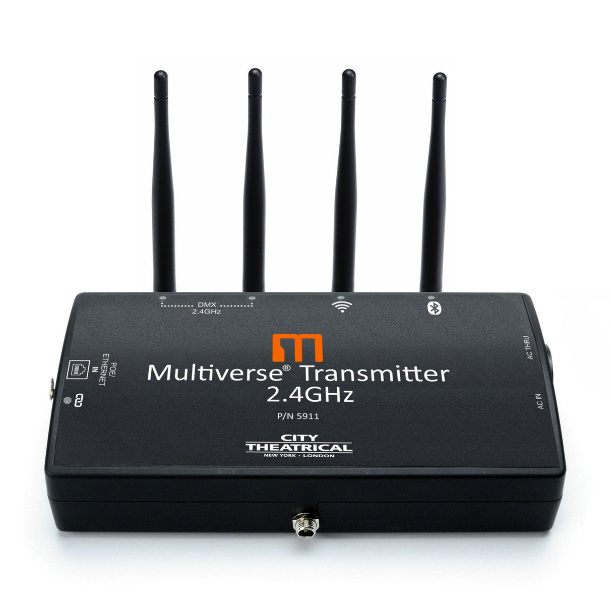 City Theatrical 5910 Wireless DMX Multiverse Transmitter, 900MHz/2.4GHz, NA Only