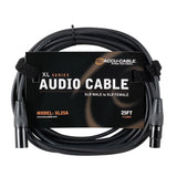 Accu Cable XL25A 25-Foot 3-Pin XLR Male to XLR Female Cable