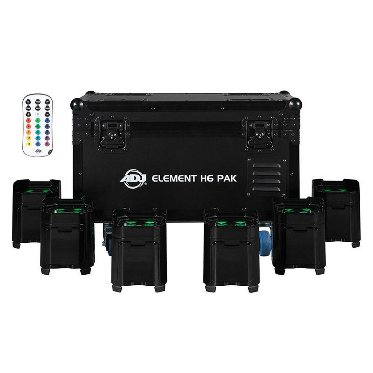 ADJ Element H6 Pak All-In-One RGBAW+UV LED PAR Pack, Black