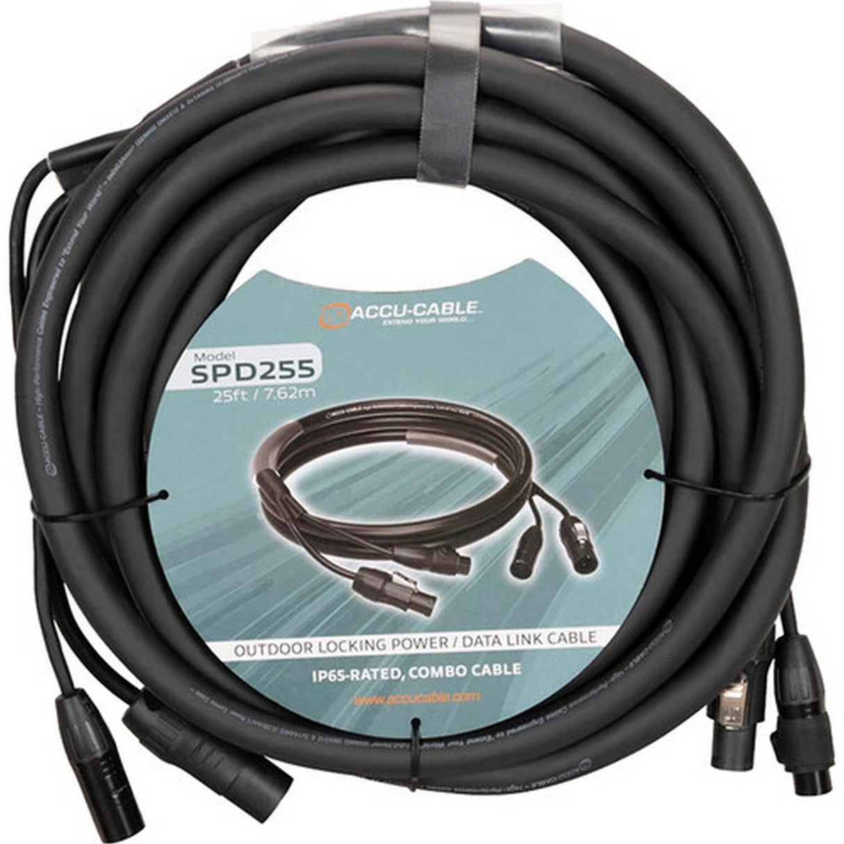 ADJ Accu-Cable SPD Series IP65 5-Pin DMX & Power Combo Cable
