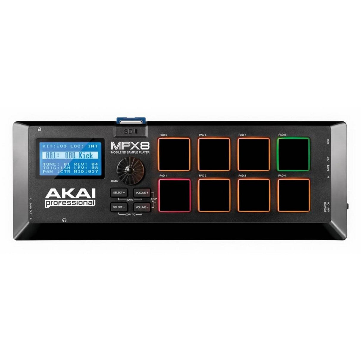 Akai Professional MPX8 SD Card Sample Player/MIDI Controller