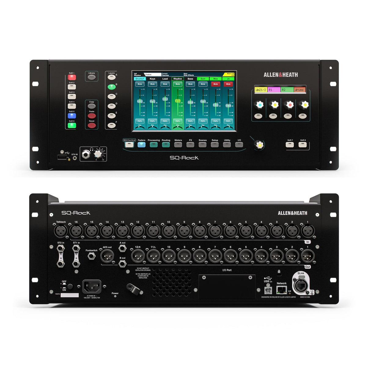 Allen & Heath SQ-Rack 48-Channel/36-Bus Rackmount Digital Mixer, 4 RU