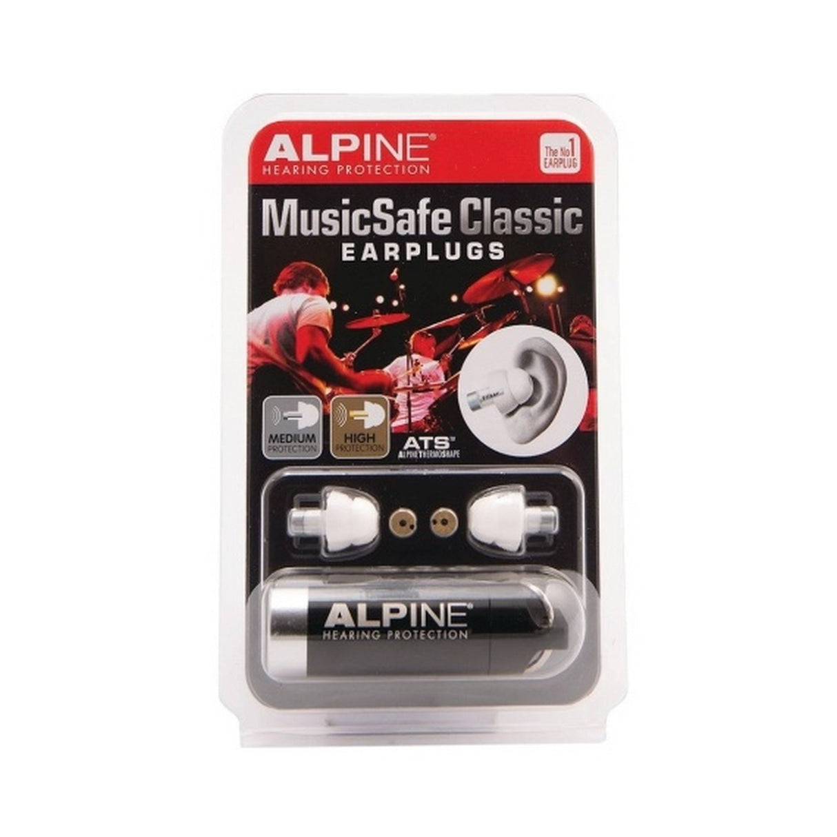 Alpine MusicSafe Earplugs Classic Reusable Hearing Protection Earplugs