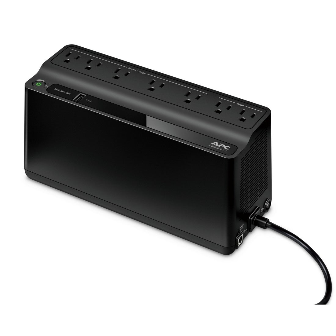 APC BE600M1 2-Surge 600VA Back-UPS with Seven NEMA Outlets