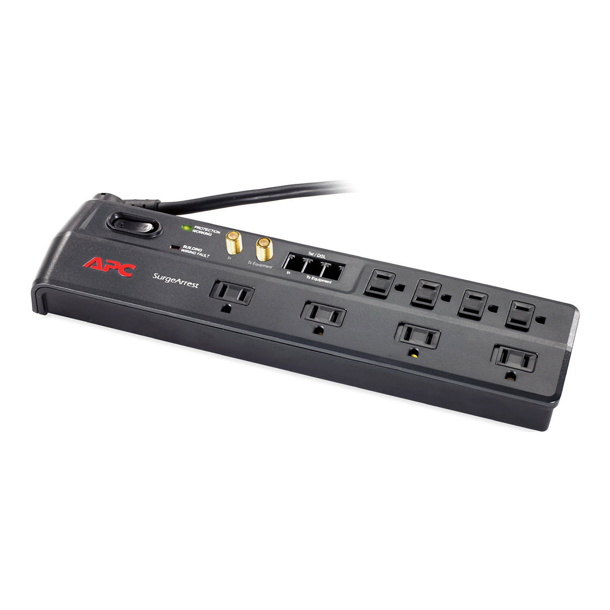 APC P8VT3 Home Office SurgeArrest 8 Outlet with Phone and Coax Protection, 120V