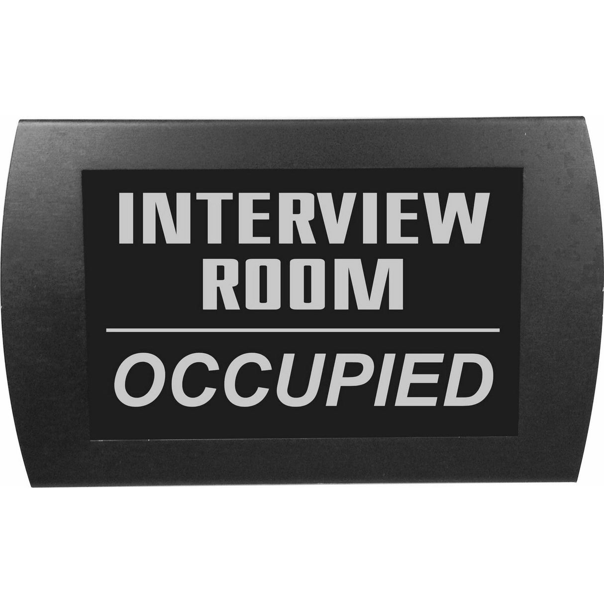 American Recorder "INTERVIEW ROOM OCCUPIED" LED Lighted Sign, White