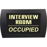 American Recorder ’INTERVIEW ROOM OCCUPIED’ LED Lighted Sign Yellow