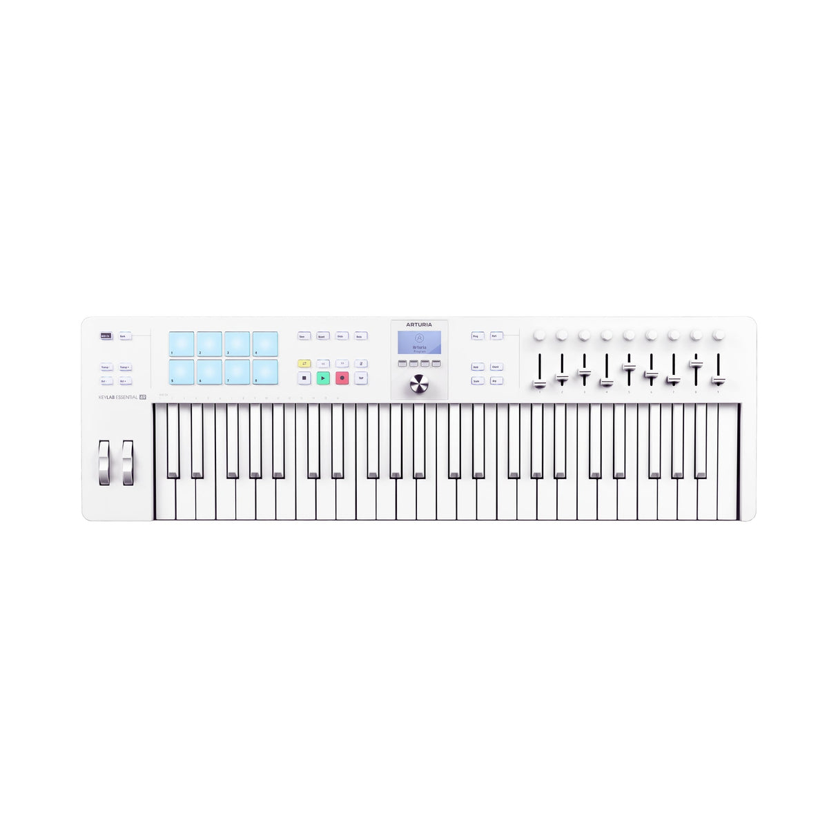 Arturia KeyLab Essential 49 mk3 49-Note MIDI Keyboard Controller, Alpine White