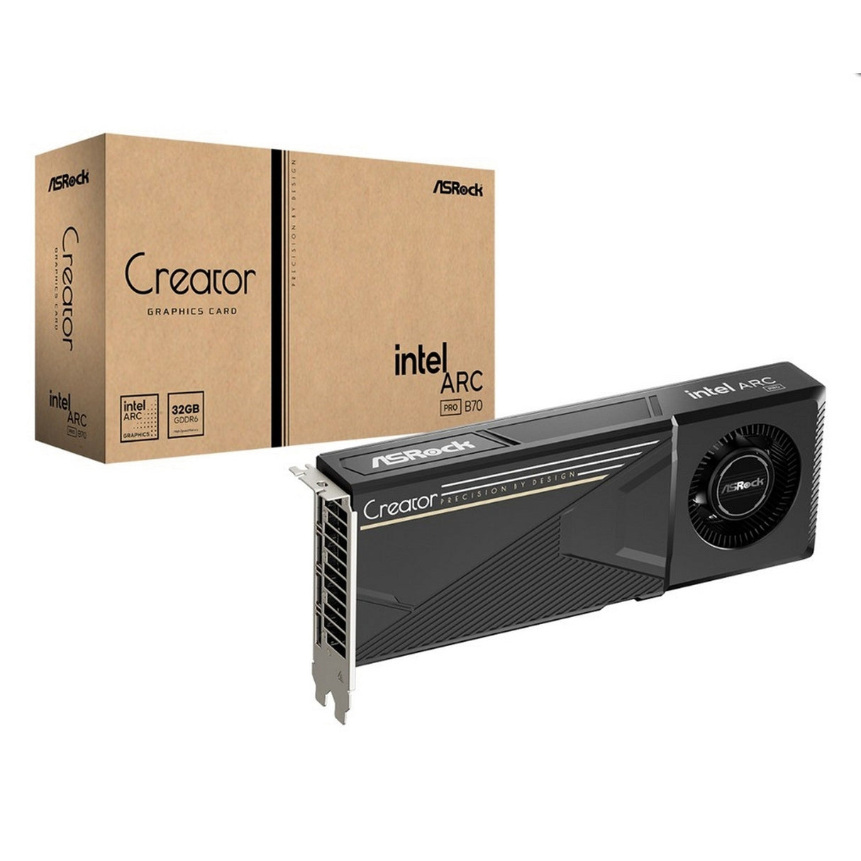 ASRock B70 CT 32G Intel Arc Pro B70 Creator 32GB Video Card